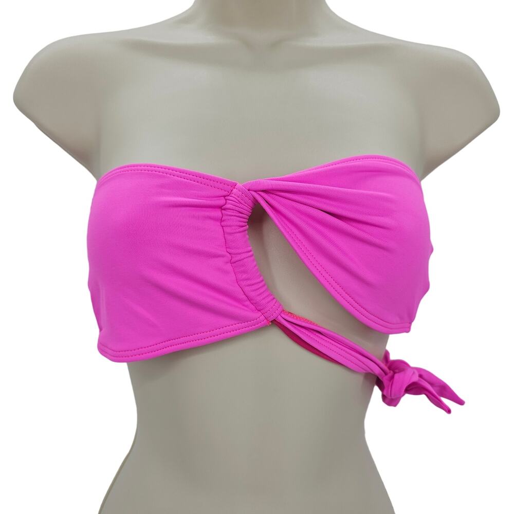 Frederick's Of Hollywood Womans size S Laguna Strapless Bikini Top Hot Pink NEW